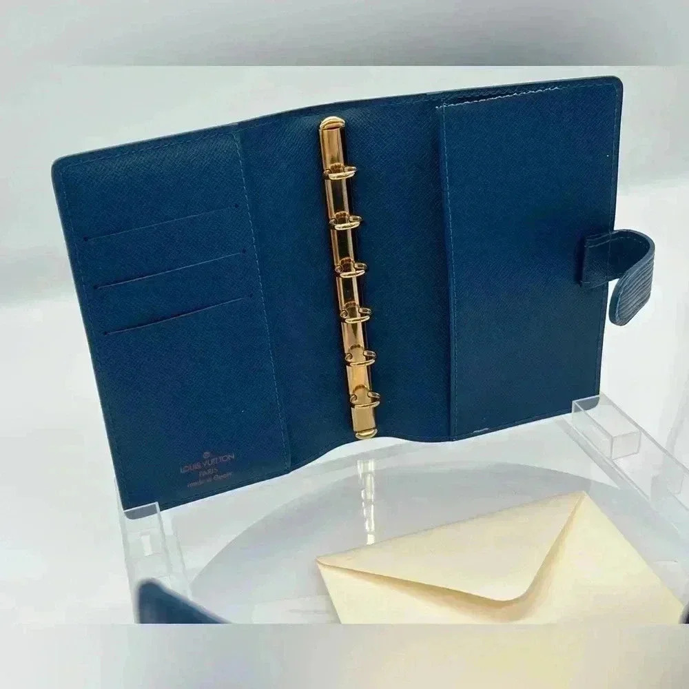 Louis Vuitton Unisex Blue Elise Agenda with Credit Card Holders Clean - Picture 8 of 8